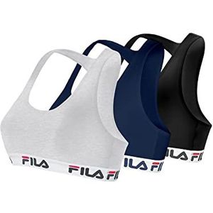 Fila FI/2/BRAX3 Sportbeha voor dames, 3 stuks, meerkleurig (Fu6042a), L