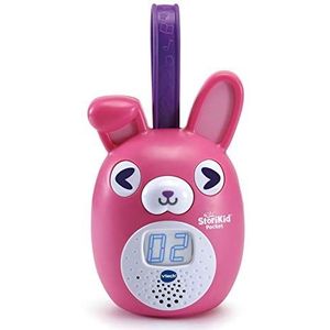 VTech StoriKid 3480-613757 Handverhalenverteller, draagbaar, voor baby's, overal, speelgoed + 6 maanden, opname van je eigen verhalen, timer, ESP-versie, roze
