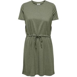 JDY DALILA S/S String Dress JRS ATK, Deep Lichen Green/Detail: melange, L