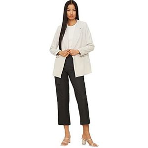 TRENDYOL Dames Bey Tket Blazer Jas, Grijs, grijs, 34