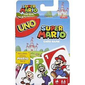 B01ARGC2VQ - Mattel Games DRD00 - UNO Super Mario kaartspel, geschikt voor 2 - 10 spelers, kaartspellen en kinderspellen vanaf 7 jaar