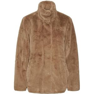 VERO MODA VMSONJAHOLLY Short Faux FUR Jacket BOOS jas, Tigers Eye, M, Tigers Eye, M