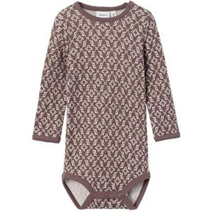 Bestseller A/S Baby-meisje Nbfwupsus Wool/Cot Ls XXIII Body, Peppercorn, 80 cm