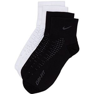 Nike Sokken 2 paar Run Anti-Blister Light Quarter, wit/wolf grijs/zwart/nano-grijs, XL
