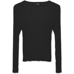 Vero Moda Vmcecilie Ls U-Neck Pullover Ga Noos, zwart, XS