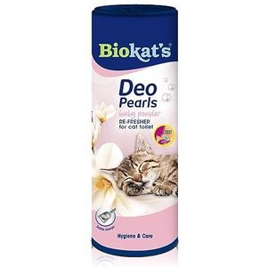 Biokat's Deo Pearls Baby Powder - Geparfumeerde strooiseltoevoeging, voor frisheid en vaste strooiselklonten in de kattenbak - 1 blikjes (1 x 700 g)