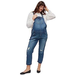 Motherhood Maternity Dames zijpaneel skinny enkellange denim overall jeans, Middelgroot wassen, XL