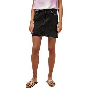 Desires Dames, Lola Eyelet Skirt, Rok, 9005 Zwart Washed, 34