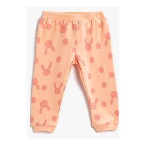 Koton Joggingbroek voor baby's, meisjes, bedrukt met katoen, Roze design (2d7), 12-18 Maanden