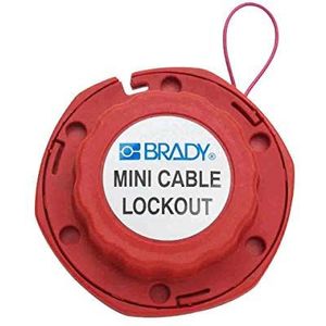 Miniatuur stalen kabelvergrendelingssysteem, 100mm x 2.44mx 45mm, rood