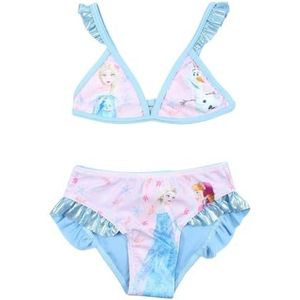 Disney - Meisjesbadpak met print Frozen paars, Blauw, 6 Jaren