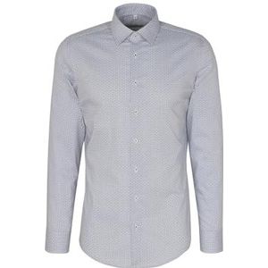 Seidensticker Performance-overhemd voor heren, slim fit, stretch, kent-kraag, lange mouwen, katoenmix, stretch, turquoise, 40