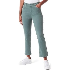 Comma Casual Identity Cropped Flared Broek Donkergroen