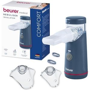 Beurer IH 49 inhalator, draagbaar inhalatieapparaat, oplaadbare accu, stil, voor kinderen en volwassenen, trilmembraantechnologie, bij verkoudheid, astma en andere aandoeningen van de luchtwegen