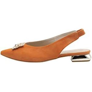 caspio Dames slingback-pumps van leer, oranje, 37 EU, oranje, 37 EU