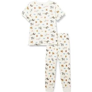 Petit Bateau Pyjama voor jongens, Marshmallow wit/meerkleurig, 24 Maanden
