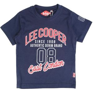 Lee Cooper Jongens T-shirt - Top met korte mouwen - Katoen - Marineblauw - 12 jaar, marineblauw, 12 Jaar