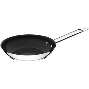 Tramontina 62635307 Professional Ø 30 cm, roestvrij staal, antiaanbaklaag, diepe pan, gecoate braadpan voor alle warmtebronnen, inductiekookplaat, 18/10 staal