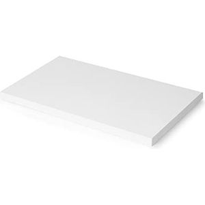 Emuca - Houten Tafelblad voor Eettafel, Keukentafel of Bureau, 900x500mm, Wit hout, Duurzaam & Milieuvriendelijk, Wit