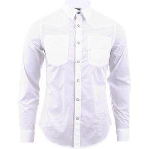 G-Star Herenoverhemd met rechte pijpen, casual, wit, XL