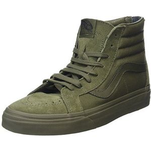 Vans Sk8 Slim Zip Hi-Top Sneakers, Groene Mono Klimop Groen, 34.5 EU