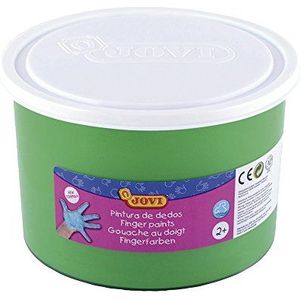Jovi - Finger Paint, Vingerverf, 500 ml, Kleur Groen, 100% afwasbaar, Op basis van natuurlijke ingrediënten, Glutenvrij (56117)