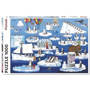 Piatnik 5554 puzzel van 1000 stukjes Gunga het dagelijkse leven op Antarctica