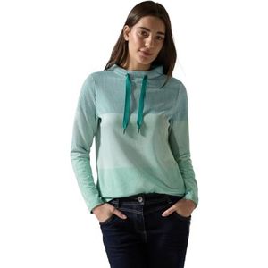 Gestreept Colorblock Shirt, Petrolgroen, L