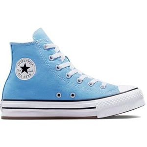 Converse Chuck Taylor All Star Eva Lift Platform seizoensgebonden kleur sneaker voor jongens, Lt Blauw Wit Zwart, 11.5 UK