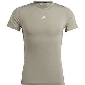 adidas Heren T-shirt (korte mouw) TF Tee Silver Pebble, IC2156, LT