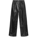 VERO MODA Vmtessa Hr Wide gekleurde vinyl broek Noos, zwart, 28W / 32L