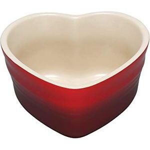 Le Creuset Schaaltje zonder deksel in de vorm van hart, 0,3 liter, kersenrood, 91002926060000