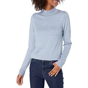 Amazon Essentials Lichtgewicht Mockneck Trui Licht Indigo Heather, XS