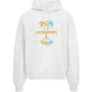 JACK & JONES JORLAFAYETTE Sweat Hood FST, Helder wit/detail: melange, L