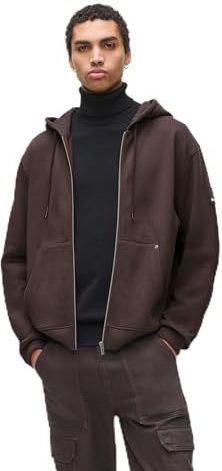 Karl Lagerfeld Jeans, Heren, Reg Patch Zip Hoodie, Regular Fit, Bruin, S