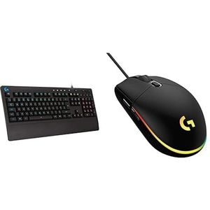 Logitech G G213 Prodigy Gaming Keyboard,Logitech G G203 Gaming-Maus mit anpassbarer LIGHTSYNC RGB-Beleuchtung,6 programmierbare Tasten, spieletauglicher Sensor,Abtastung mit 8.000 DPI,Geringes Gewicht
