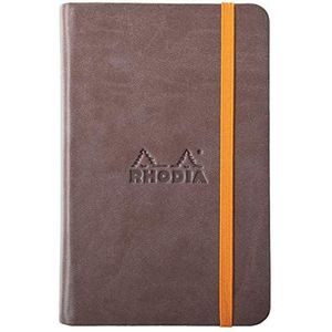 Rhodia 118722C Book Rhodiarama, notitieboek met elastiek, 96 vellen gelinieerd A6 bruin
