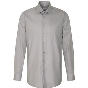 Seidensticker Zakelijk overhemd voor heren, regular fit, zacht, kent-kraag, lange mouwen, 100% katoen, zand, 43