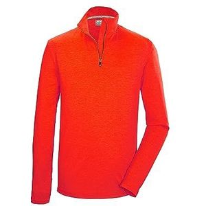 Killtec Heren functioneel shirt met opstaande kraag en ritssluiting KSW 95 MN LS SHRT, donkeroranje, 4XL, 40843-000