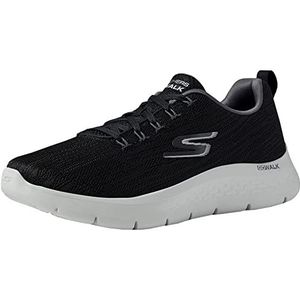 Skechers Heren 216481 Bkgy Sneaker, Zwart textiel grijze rand, 45 EU