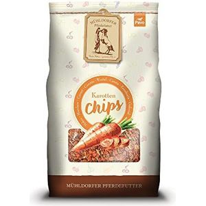 Mühldorfer Wortelchips, 3,5 kg, van 100% wortelen, zuiver natuurproduct zonder additieven, voer voor alle paarden en pony's