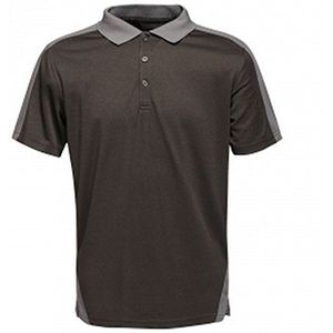 Regatta Professioneel Contrast Coolweave Wicking Polo Shirt, Zwart/Sealgr, XS