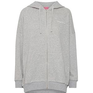 THEJOGGCONCEPT Dames Jcsafine Sweat Cardigan Skate-capuchontrui, 201747/Light Grey Melange, XL
