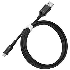 OtterBox Versterkte USB-A naar Micro USB Cable, Oplaadkabel voor Smartphone en Tablet, Ultra-robuust, Bend en Flex getest, 2m, Zwart