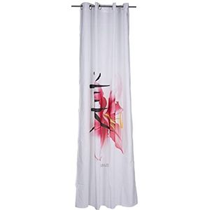 Tsuki Ran gordijn metalen ogen, 150 x 260 Zen Chillout Japans