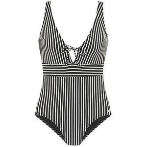 s.Oliver - Badpak - Zwart/Wit - Full Cup - Gestreept