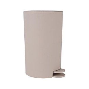 King Home P1597215/C Afvalemmer met pedaal, polypropyleen, 3 liter, taupe, 14,5 x 15,5 x 27H