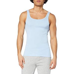 Calida Heren Athletic-Shirt Twisted Cotton Undervest, Blauw (IJsblauw 680), XL