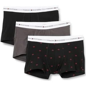 TOMMY HILFIGER Heren 3P TRUNK PRINT UM0UM02768, Grijs, S, Grijs (Zwart/Dk Ash/Roze Vlag), S