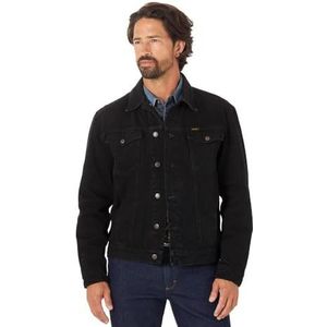 Wrangler Heren westerse stijl ongevoerd spijkerjack, Schaduw Zwart, L